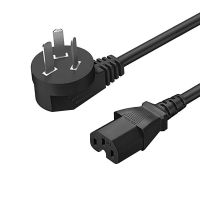 通用电脑电源线电炒锅主机豆浆机电水壶电饭煲插头三孔连接线配件 1.5米黑胶头