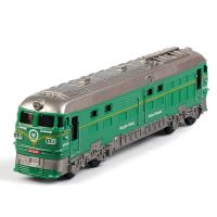 新款可开门绿皮火车仿真3色装模型灯光音效家庭摆件儿童男孩玩具 绿色