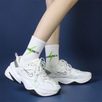 秋冬袜子男中筒袜子女ins潮原创星球闪电英文黑白个性情侣百搭袜 一双装-小闪电白 36-42码[收藏优先发货]