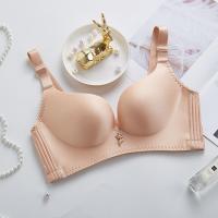 清仓断码幸福狐狸内衣女聚拢无钢圈收副乳透气文胸套装罩 肤色 单件 32/70A