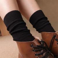 [反季促销]堆堆袜女韩版粗线长筒高筒棉袜女士百搭中筒袜子女潮 粗线黑色 1双