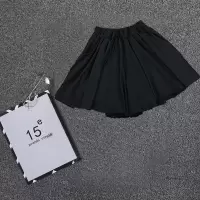 时尚学生套装女韩版宽松t恤上衣女修身打底背心+短裙裤三件套夏潮 黑色短裙裤 [单件] S 建议[60-80斤]
