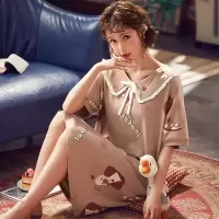 高档睡衣女春秋款棉质长袖女士睡衣ins学生睡衣可外穿家居服套装 3320 M 建议(90斤以下)