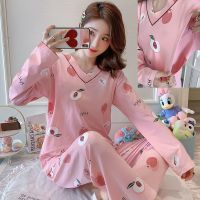 新款月子服春夏季薄款产后喂奶产妇哺乳期衣服孕妇睡衣女春秋套装 21-02水密桃 M码[80#105斤]