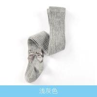 女童裤袜夏季儿童连裤袜网眼打底裤春秋宝宝薄款透气外穿袜 灰色(大蝴蝶结连裤袜) XS6-12月建议身高70-80CM
