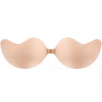 超薄硅胶文胸贴女婚纱用聚拢防滑上托露背无肩带隐形内衣胸垫乳贴 肤色 A