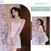 霏慕大码情趣内衣小胸激情女仆套装制服维密诱惑透视调情睡衣7928 绿色【发箍+颈环+连衣裙+围裙+tZ 均码