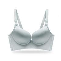 丰胸内衣按摩磁疗小胸增大聚拢文胸无钢圈下垂收副乳学生胸罩加厚 水灰色 70A/32A