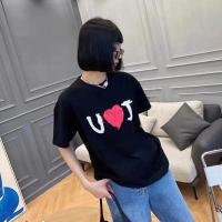 Balenciaga/巴黎世家 IOU爱心涂鸦字母印花薄款短袖T恤男女通用 黑色 M