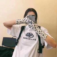 ins潮牌奢侈品巴黎世家字母锁正确版 青少年学生情侣短袖棉T桖 SLM240-28白色 M