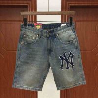牛仔裤男直筒潮流宽松21春季高品质NY字母图案精神小伙束脚九分裤[7月27日发完] 亮钢蓝 M码90-1115斤收藏优先