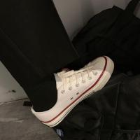 ins高帮帆布鞋男1970s夏季韩版学生潮流海贼王漫画布鞋涂鸦男板鞋 1970s-低帮-白色 44