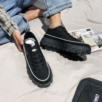 帆布鞋男春夏季款2021新款潮鞋子韩版潮流百搭休闲透气低帮板鞋男 2906黑色 39