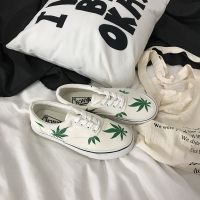 鞋子男2021新款男生小白鞋韩版潮流百搭ins板鞋休闲鞋男士帆布鞋 白色-低帮-009 女款-35