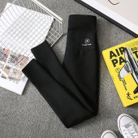 鲨鱼皮打底裤女外穿冬季加绒瑜伽飞行裤高腰收腹提臀紧身芭比裤子 黑色--鲨鱼皮夏款 M 体重按照详情尺码