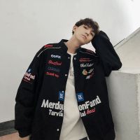 飞行员夹克男春秋季男生韩版潮流外套ins超火学生工装潮牌情侣装 黑色 男 S 80斤左右