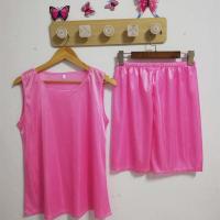 睡衣女夏冰丝套装夏天睡衣加大码女学生性感韩版可爱短袖女家居服 粉色套装款 M码建议80-100斤