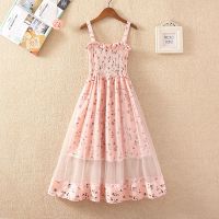 仙气 超仙网纱高腰蓬蓬裙连衣裙a字收腰少女森系长裙脚踝超长仙女 009#粉色裙 S 建议80-95斤穿