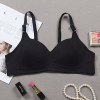 内衣女学生高中生韩版大学少女文胸聚拢小胸罩无钢圈初中生发育期 1802(1件)黑色 32 70
