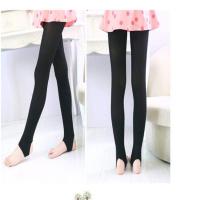 [两条装踩脚袜]儿童踩脚天鹅绒裤袜 春秋款天鹅绒打底裤踩脚 2条黑色 踩脚小码(身高90-125)