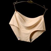 新款一片式无痕内裤女冰丝中腰性感提臀女士内裤大码内裤棉裤裆 237肤色 M码[80-110斤]