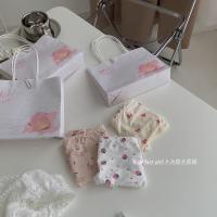 3条装 冰感无痕干爽冰丝内裤抑菌底裆舒适透气蜜桃可爱少女内裤 一袋三色装 均码(80-135斤)