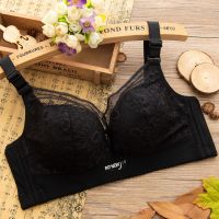 小胸加厚5CM 无钢圈内衣女平胸专用聚拢胸罩性感调整型收副乳文胸 601#黑色[加厚5CM] 38/85AB