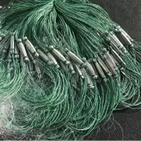 三层单层沉网浮网加重急流水网坠挂子网粘网丝网鲫鱼鲤鱼白条网 单层6分眼30米长0.8米高鱼尾坠