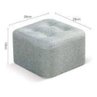 布艺小凳子创意小板凳家用成人沙发凳客厅实木矮凳小椅子换鞋凳 墨绿色19高