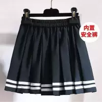 女童套装裙夏装2021新款洋气时尚短裙海军风两件套女孩裙子学院风 藏青色短裙 110码[身高105]