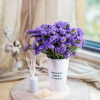 云南满天星干花花束真haul生日超大装饰摆件天然风干真插花客厅摆 深紫勿忘我 不含花瓶 干花包