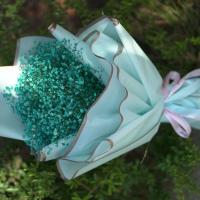 鲜花满天星干花花束挚爱七夕情人节送女友老婆表白浪漫惊喜礼物 蓝色 小花束