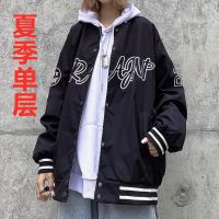 复古刺绣棒球服2021年新款韩版ins高街街头宽松夹克外套情侣男女 黑色(无里布) 收藏+关注优先发货 XXS