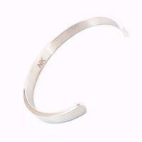 钛钢日韩版玫瑰金情侣手镯女手环简约时尚男钛钢手链刻字百搭学生 C型手镯【银色】 大号