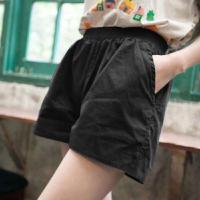 大码女装200斤夏季胖妹妹工装短裤女韩版宽松显瘦休闲高腰裤子女 [超短裤]黑色 S [80-95斤左右]