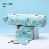 婴儿睡觉抱枕宝宝安抚枕头决明子荞麦侧睡靠枕安全感神器防翻身枕 冰雪极地+防滚设计 [短款]长约43厘米/荞麦壳