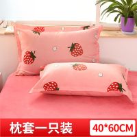 枕头套枕套40X60学生枕头芯套装一对枕套一对装枕头带枕套48X74CM 草莓派 40X60CM【学生枕套1只】