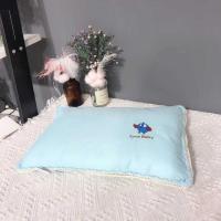 儿童彩棉枕头全棉幼儿园小朋友枕头套婴儿小枕头学生枕芯套装 005超柔彩棉蓝色枕套+亲肤绒枕芯- 超柔绒布精选防菌