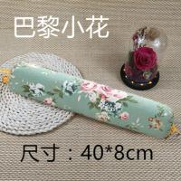 印花荞麦颈椎枕全棉布老粗布圆形颈椎专用圆柱牵引颈椎枕头 巴黎小花(40*8cm)