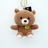 韩国YAYA熊钥匙扣挂件毛绒玩具香味小熊公仔汽车情侣包包挂饰礼物 咖啡色 坐高约10厘米