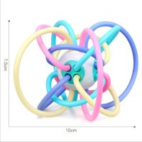 可水煮磨牙胶幼儿童玩具新生婴儿宝宝3-12个月益智手摇铃磨牙棒 马卡龙哈顿球[可高温水煮]