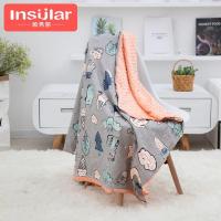 盖毯婴儿薄毛巾被毛毯豆豆毯全棉宝宝空调被夏凉被被子夏抱被新品 魔法精灵 100*80