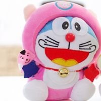 十二生肖机器猫公仔叮当猫毛绒玩具送女生生日礼物儿童安抚布娃娃 叮当双子 20厘米