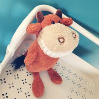 小牛公仔毛绒玩具可爱布娃娃微笑大牙玩偶睡觉抱床上女生生日礼物 大牙牛 全长约28cm