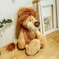 仿真动物兔子狮子狗狗公仔毛绒玩具长颈鹿大象玩偶布娃娃男生礼物 狮子 约35厘米