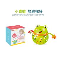 bibi小萌鸡不倒翁音乐铃铛婴幼儿益智早教摇铃玩具 小青蛙软胶摇铃
