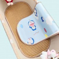 新生儿电动摇篮凉席垫竹席婴儿吊床冰丝席婴儿床席新寄托摇篮凉席 玉米藤卡通冰丝款 68*30