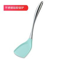 不锈钢硅胶锅铲煎锅不粘锅平底锅耐高温炊具厨房家用护锅铲子 不锈钢硅胶铲
