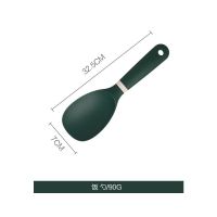 奶嘴级德国硅胶铲子不粘锅专用厨房炒菜锅铲汤勺子漏勺套装耐高温 饭勺[食品级]翡翠绿
