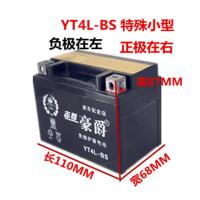 12V7A9A摩托车电池男士车125踏板车跨骑车摩托车免维护干电瓶 YT4L-BS 特殊小型